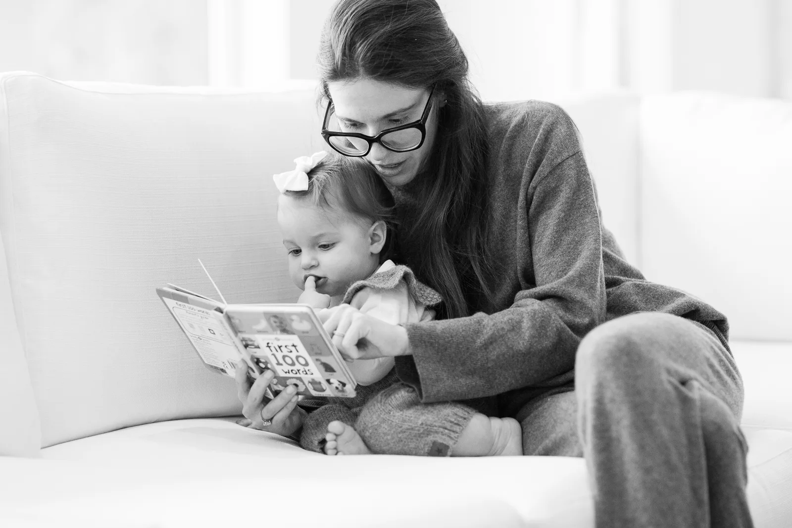 Motherhood photography mother daughter story time